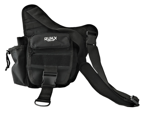 Rukx Gear ATICTSBB Sling Bag  Black 600D Polyester Single Strap