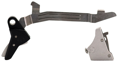 Timney Triggers ALPHAGLOCK34LRGSILVR Alpha Competition 45 ACP/10mm Auto, Silver Straight Trigger, Compatible w/Glock Gen3-4