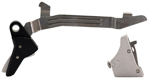 Timney Triggers ALPHAGLOCK34LRGSILVR Alpha Competition 45 ACP/10mm Auto, Silver Straight Trigger, Compatible w/Glock Gen3-4