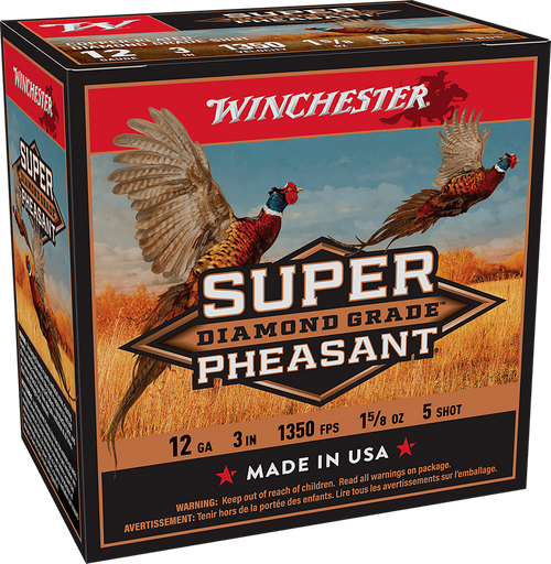 Winchester Ammo SPDG1235 Super Pheasant Diamond Grade 12Gauge 3" 1 5/8oz 5Shot 25 Per Box/10 Case