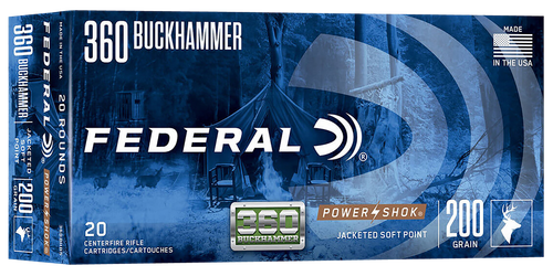 Federal 360BHBS Power-Shok Buckhammer 360Buckhammer 200gr Jacketed Soft Point 20 Per Box/10 Case