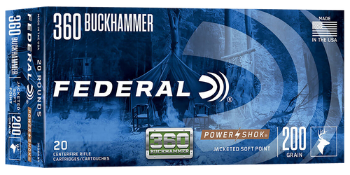 Federal 360BHBS Power-Shok Buckhammer 360Buckhammer 200gr Jacketed Soft Point 20 Per Box/10 Case
