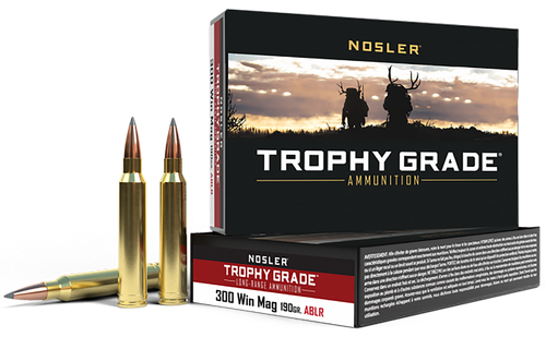 Nosler 60126 Trophy Grade Long-Range 300WinMag 190gr Nosler Spitzer AccuBond Long Range 20 Per Box/10 Case