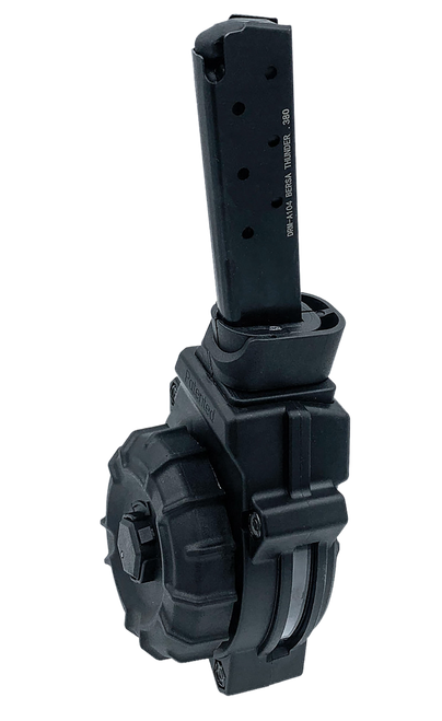 ProMag DRMA104   30rd Drum 380 ACP Fits Bersa Thunder 380 Black