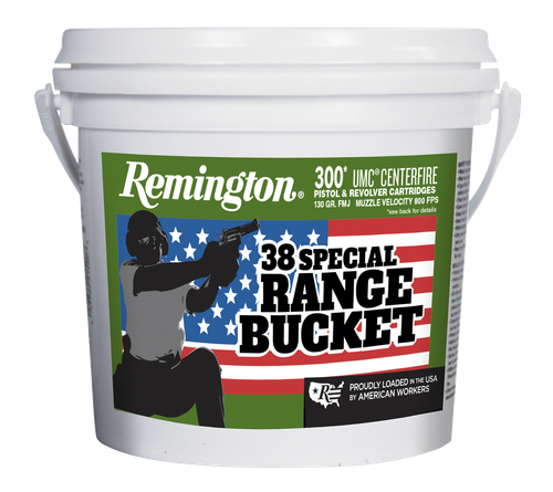 Remington Ammunition 23669 UMC Range Bucket 38Special 130gr Full Metal Jacket 300 Per Box/4 Case