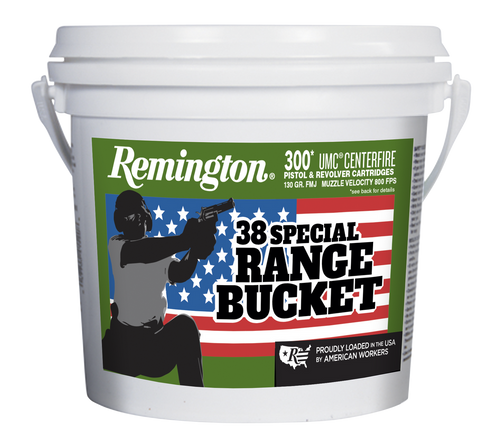 Remington Ammunition 23669 UMC Range Bucket 38Special 130gr Full Metal Jacket 300 Per Box/4 Case