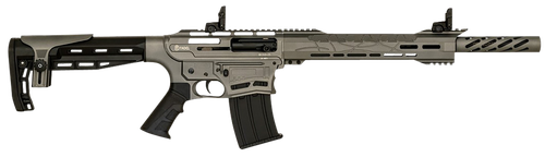 Citadel CBOSS2512TG Boss-25  12 Gauge Semi-Auto 3" 5+1 18.75" Black Steel Threaded Barrel, Tungsten Gray Picatinny Rail Receiver, Black Adj Comb Synthetic Stock, Black Finger Groove Grip