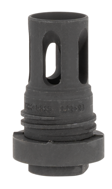 Yankee Hill 431528A Mini QD Flash Hider Black Phosphate Steel with 1/2"-28 tpi Threads & 2.13" OAL for 5.56x45mm NATO AR-Platform