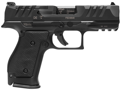 Walther Arms 2872111 PDP Steel Frame 9mm Luger 15+1 4" Black Steel Barrel, Matte Black Tenifer Optic Ready/Serrated Steel Slide, Black Steel Frame w/Picatinny Rail, Textured Wraparound Grip