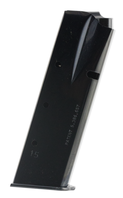 Mec-Gar MGBRHP15B Standard 15rd 9mm Luger, Fits Browning Hi-Power/Springfield SA-35, Blued Carbon Steel