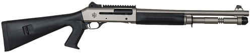 MAC 21000153 1014 Marine 12 Gauge 3" 5+1 18.50", Electroless Nickel Barrel/Rec, Synthetic Furniture, Fixed Pistol Grip Stock, Ghost Ring Sight, Optics Mount, 3 Chokes