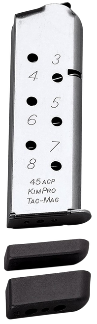 Kimber Mfg.,inc 1100721A Tac-Mag  8rd 45 ACP Silver Stainless Steel