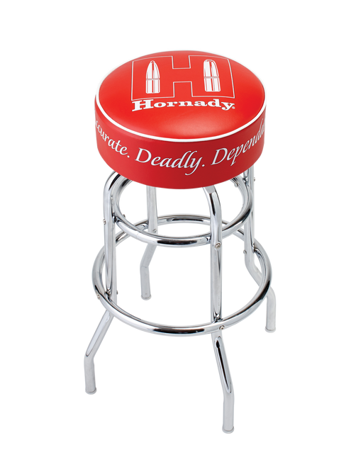 Hornady 99103 Reloading Bench Stool Chrome Red Chromed Steel Vinyl