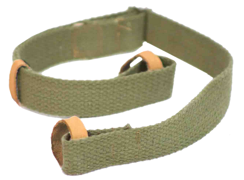 Crickett KSA803 Dog Collar  Green Canvas w/Leather Trim Adjustable