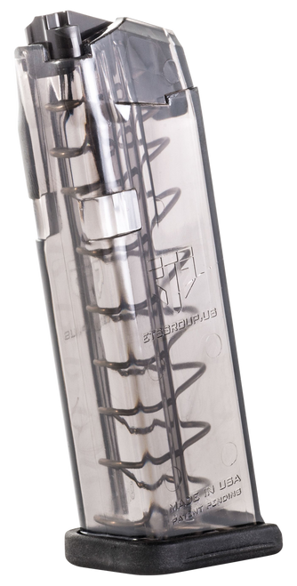 ETS Group SMKGLK1910 Pistol Mags  10rd Limited 9mm Luger Compatible w/ Glock 19/26 Smoke Polymer
