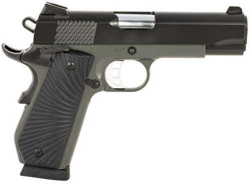 Tisas 10100106 1911 Stingray Carry Frame 9mm Luger 10+1 4.25" Stainless Steel Barrel, Black Cerakote Steel Serrated Slide, Black Cerakote Steel Frame w/Beavertail, Black Sunburst G10 Grip