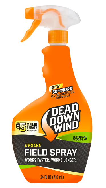 Dead Down Wind 1392418 Evolve Field Spray  Cover Scent Natural Woods Scent 24 oz Trigger Spray
