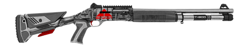 MAC 21000154AA1 1014 Judgement Day 12 Gauge Semi-Auto 3" 5+1 18.50" Anodized Steel Barrel, Black/Gray Anodized Receiver w/Red "SKYNET" & Picatinny Rail, Synthetic Stock, Black Polymer Grip