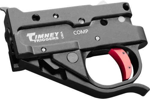 Timney Triggers 10222CCOMP Replacement Trigger  Compact Black/Red Drop-In Fits Ruger 10/22