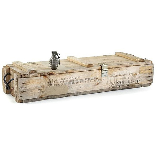 G1 105MM WOOD AMMO BOX 36X12X8 NATURAL WOOD