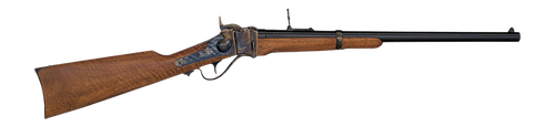 Davide Pedersoli 010S775457 1874 Sharps Calvary 45-70 Gov 1rd 22" Blued Single Shot Barrel, Color Case Hardened Receiver, Walnut Fixed Stock
