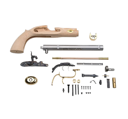 Traditions KPC50902 Trapper Pistol Kit 50 Cal Flintlock 9.75" Blued Octagon Barrel Unfinished Wood Frame Grip Sidelock Action