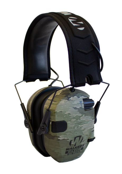 Walker's GWPDRSEMAIX Razor PRO Digital Electronic Muff Polymer 23 dB Over the Head ATACS-IX Camo/Black Adult