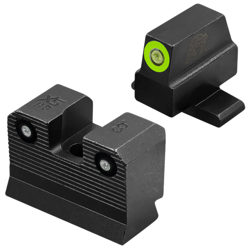 XS Sights SIR203P6G R3D 2.0 Night Sight Set Green Tritium Fron/ Black Oxide Frame, Fits Sig/Springfield/FN 509