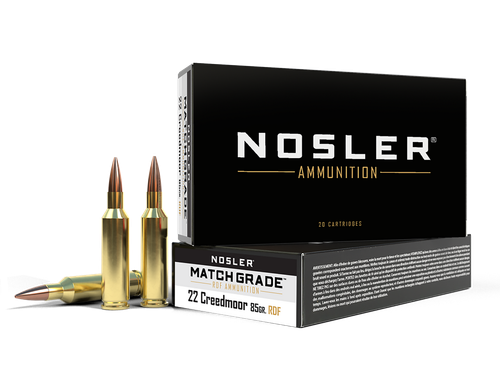 Nosler 51297 Match Grade  22Creedmoor 85gr RDF Hollow Point Boat Tail 20 Per Box/10 Case