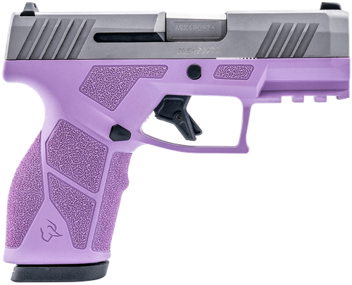 Taurus 1-GX2939LP-10 GX2  9mm Luger 10+1 3.37" Matte Stainless Steel Barrel, Matte Serrated Stainless Steel Slide, Light Purple Polymer Frame w/Picatinny Rail, Polymer Grip
