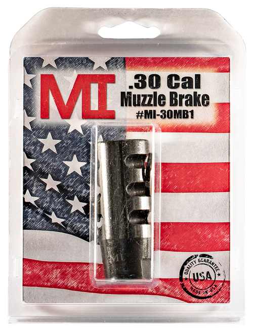 Midwest Industries MIAR30MB1 Muzzle Brake  Black Phosphate Steel with 5/8"-24 tpi Threads for 30 Cal AR-Platform