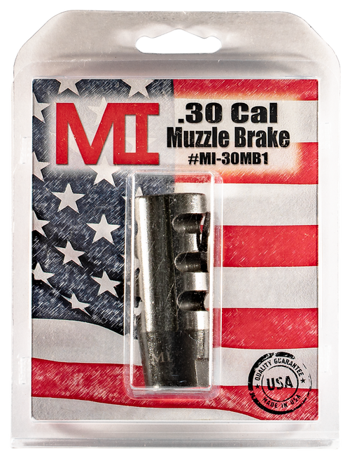 Midwest Industries MIAR30MB1 Muzzle Brake  Black Phosphate Steel with 5/8"-24 tpi Threads for 30 Cal AR-Platform