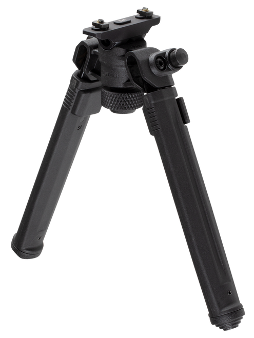 Magpul MAG933-BLK Bipod  made of Aluminum with Black Finish, M-LOK Attachment, Rubber Feet, 6.30-10.30" Vertical Adjustment for AR-Platform