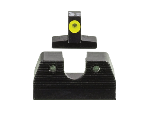 Trijicon 600890 HD XR Night Sight Set Green Tritium/Yellow Outline Front, Green Tritium Rear, Black Frame, Fits FN FNP/FNX