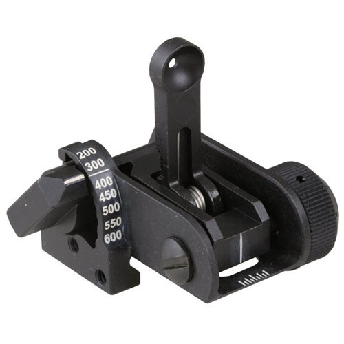 AR-15 FLIP-UP ADJ USGI BACKUP IRON REAR SIGHT BLACK