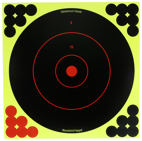 Birchwood Casey TDSNC1225PK Target Dispenser  Adhesive Paper 12" Bullseye Includes Pasters 25 Per Pack