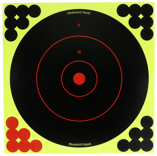 Birchwood Casey TDSNC1225PK Target Dispenser  Adhesive Paper 12" Bullseye Includes Pasters 25 Per Pack