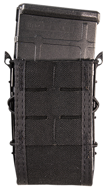 High Speed Gear 41TA00BK TACO Duty Single Rifle Mag Pouch, Black Nylon with MOLLE Exterior, Fits MOLLE & 2" Belt