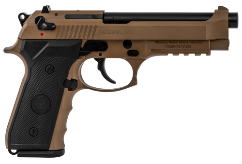 Girsan 390084 Regard MC 9mm Luger Caliber with 4.90" Barrel, 18+1 Capacity, Overall Flat Dark Earth Finish, Aluminum Picatinny Rail Frame, Serrated Steel Slide & Finger Grooved Black Polymer Grip