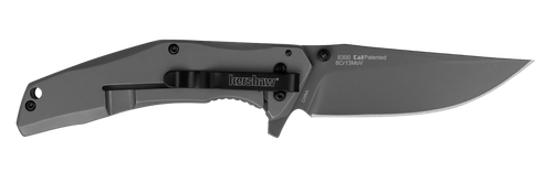 Kershaw 8300 DuoJet  3.25" Folding Clip Point Plain Gray TiCN 8Cr13MoV SS Blade Gray TiCN Stainless Steel Handle Includes Pocket Clip