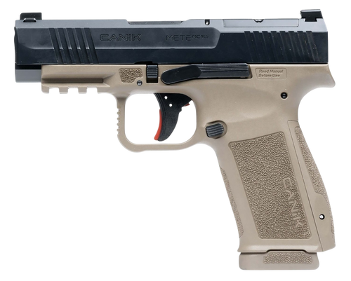Canik HG7885CABD-N Mete MC9LS *CA Compliant 9mm Luger 10+1 3.63" Black Steel Barrel, Black Nitride Steel Serrated Slide, Flat Dark Earth Polymer Frame w/Picatinny Rail, Interchangeable Backstrap Grip