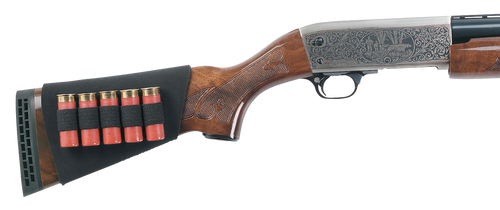 Uncle Mike's 88493 Buttstock Shell Holder  Black Neoprene 5rd Shotgun