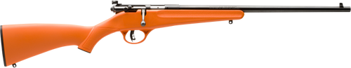 Savage Arms 13810 Rascal  Youth 22 LR 1rd 16.13" Matte Black Sporter Barrel, Matte Black Carbon Steel Receiver, Orange Fixed Synthetic Stock, Right Hand