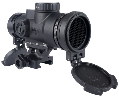 Trijicon 2200355 MRO SD Patrol Black 1x 25mm 2 MOA Red Dot Reticle Full Co-Witness Quick Release Mount W/ Q-LOC Technology