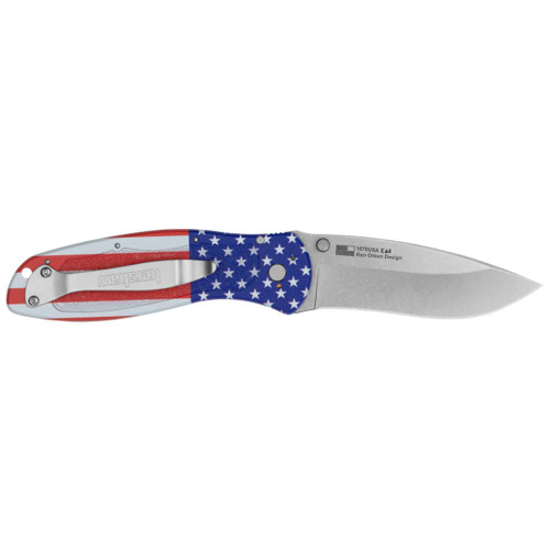 Kershaw Blur Folding Knife 3-2/5" Drop Point Blade USA Flag