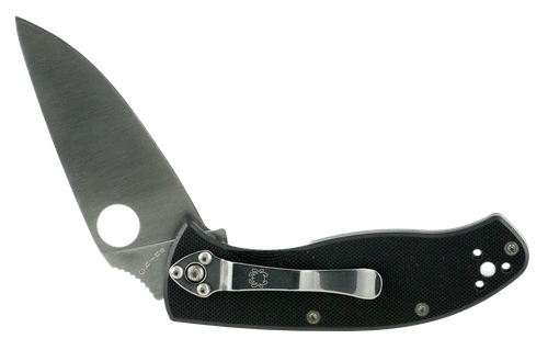 Spyderco C122GP Tenacious  3.39" Folding Drop Point Plain 8Cr13MoV SS Blade Black G10 Handle Includes Pocket Clip
