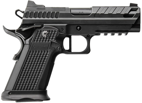 Fusion Firearms XP9BLK XP Pro 9mm Luger 17+1 4" Black Tennifer Bull Barrel, Black Optic Cut/Serrated/Vent Cut Slide, Black Steel Frame w/Beavertail & Picatinny Rail, Black Aluminum Grip