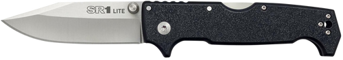 Cold Steel CS62K1 SR1 Lite 4" Folding Clip Point Plain 8Cr13MoV SS Blade/Black Griv-Ex Handle Includes Pocket Clip
