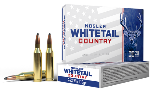 Nosler 40122 Whitetail Country  243Win 100gr 20 Per Box/10 Case