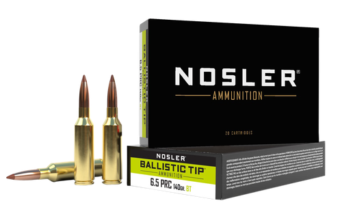 Nosler 43457 Ballistic Tip  6.5PRC 140gr Spitzer Boat Tail 20 Per Box/10 Case